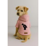monopetz Baskılı İçi Polarlı Köpek Ve Kedi Kıyafeti & Elbisesi - Pembe Renk Kapüşonlu Hoodie Bf2F0 6Xl
