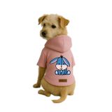 Monopetz Baskılı İçi Polarlı Köpek ve Kedi Kıyafeti & Elbisesi - Pembe Renk Kapüşonlu Hoodie BF963, 5XL