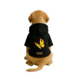 Monopetz Baskılı İçi Polarlı Köpek ve Kedi Kıyafeti & Elbisesi - Sarı Renk Kapüşonlu Hoodie B31B4, XS