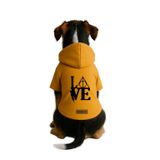 monopetz Baskılı İçi Polarlı Köpek Ve Kedi Kıyafeti & Elbisesi - Sarı Renk Kapüşonlu Hoodie B49E8 3Xl
