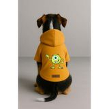 monopetz Baskılı İçi Polarlı Köpek Ve Kedi Kıyafeti & Elbisesi - Sarı Renk Kapüşonlu Hoodie B7618 3Xl