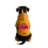 Monopetz Baskılı İçi Polarlı Köpek ve Kedi Kıyafeti & Elbisesi - Sarı Renk Kapüşonlu Hoodie B7CCB, 4XL
