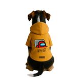 monopetz Baskılı İçi Polarlı Köpek Ve Kedi Kıyafeti & Elbisesi - Sarı Renk Kapüşonlu Hoodie Ba05C 3Xl