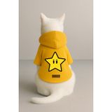 monopetz Baskılı İçi Polarlı Köpek Ve Kedi Kıyafeti & Elbisesi - Sarı Renk Kapüşonlu Hoodie Bb09B 2Xl