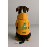 Monopetz Baskılı İçi Polarlı Köpek ve Kedi Kıyafeti & Elbisesi - Sarı Renk Kapüşonlu Hoodie BD9F7, 6XL
