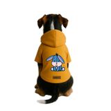 Monopetz Baskılı İçi Polarlı Köpek ve Kedi Kıyafeti & Elbisesi - Sarı Renk Kapüşonlu Hoodie BF963, 2XL