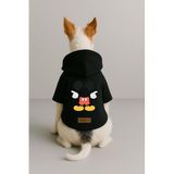 monopetz Baskılı İçi Polarlı Köpek Ve Kedi Kıyafeti & Elbisesi - Siyah Renk Kapüşonlu Hoodie B14E6 5Xl