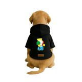 Monopetz Baskılı İçi Polarlı Köpek ve Kedi Kıyafeti & Elbisesi - Siyah Renk Kapüşonlu Hoodie B17F0, 5XL