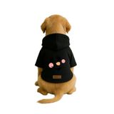 monopetz Baskılı İçi Polarlı Köpek Ve Kedi Kıyafeti & Elbisesi - Siyah Renk Kapüşonlu Hoodie B1A80 4Xl