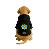 monopetz Baskılı İçi Polarlı Köpek Ve Kedi Kıyafeti & Elbisesi - Siyah Renk Kapüşonlu Hoodie B39C4 6Xl