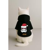 monopetz Baskılı İçi Polarlı Köpek Ve Kedi Kıyafeti & Elbisesi - Siyah Renk Kapüşonlu Hoodie B6F11 3Xl