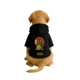 monopetz Baskılı İçi Polarlı Köpek Ve Kedi Kıyafeti & Elbisesi - Siyah Renk Kapüşonlu Hoodie B6Fe4 6Xl