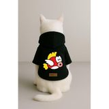 monopetz Baskılı İçi Polarlı Köpek Ve Kedi Kıyafeti & Elbisesi - Siyah Renk Kapüşonlu Hoodie B7F3C 3Xl