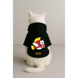 monopetz Baskılı İçi Polarlı Köpek Ve Kedi Kıyafeti & Elbisesi - Siyah Renk Kapüşonlu Hoodie B7F3C 4Xl