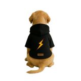 monopetz Baskılı İçi Polarlı Köpek Ve Kedi Kıyafeti & Elbisesi - Siyah Renk Kapüşonlu Hoodie B8122 3Xl
