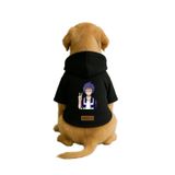 Monopetz Baskılı İçi Polarlı Köpek ve Kedi Kıyafeti & Elbisesi - Siyah Renk Kapüşonlu Hoodie B9642, 5XL