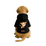 Monopetz Baskılı İçi Polarlı Köpek ve Kedi Kıyafeti & Elbisesi - Siyah Renk Kapüşonlu Hoodie B9751, 5XL