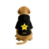 monopetz Baskılı İçi Polarlı Köpek Ve Kedi Kıyafeti & Elbisesi - Siyah Renk Kapüşonlu Hoodie Bb09B 3Xl