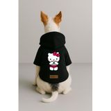 monopetz Baskılı İçi Polarlı Köpek Ve Kedi Kıyafeti & Elbisesi - Siyah Renk Kapüşonlu Hoodie Bb0Ec 5Xl