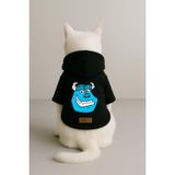 monopetz Baskılı İçi Polarlı Köpek Ve Kedi Kıyafeti & Elbisesi - Siyah Renk Kapüşonlu Hoodie Bd361 M