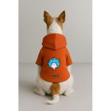 monopetz Baskılı İçi Polarlı Köpek Ve Kedi Kıyafeti & Elbisesi - Turuncu Renk Kapüşonlu Hoodie B07A6 Xl