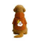 Monopetz Baskılı İçi Polarlı Köpek ve Kedi Kıyafeti & Elbisesi - Turuncu Renk Kapüşonlu Hoodie B1452, 4XL