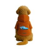 monopetz Baskılı İçi Polarlı Köpek Ve Kedi Kıyafeti & Elbisesi - Turuncu Renk Kapüşonlu Hoodie B29A1 5Xl