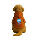 Monopetz Baskılı İçi Polarlı Köpek ve Kedi Kıyafeti & Elbisesi - Turuncu Renk Kapüşonlu Hoodie B3433, 6XL