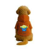 Monopetz Baskılı İçi Polarlı Köpek ve Kedi Kıyafeti & Elbisesi - Turuncu Renk Kapüşonlu Hoodie B51FF, XS