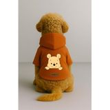 Monopetz Baskılı İçi Polarlı Köpek ve Kedi Kıyafeti & Elbisesi - Turuncu Renk Kapüşonlu Hoodie B693E, 2XL
