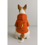 monopetz Baskılı İçi Polarlı Köpek Ve Kedi Kıyafeti & Elbisesi - Turuncu Renk Kapüşonlu Hoodie B8122 5Xl