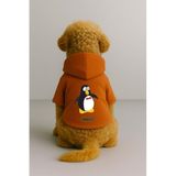 monopetz Baskılı İçi Polarlı Köpek Ve Kedi Kıyafeti & Elbisesi - Turuncu Renk Kapüşonlu Hoodie B8B3E 5Xl