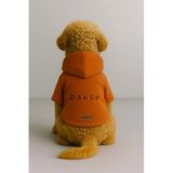 Monopetz Baskılı İçi Polarlı Köpek ve Kedi Kıyafeti & Elbisesi - Turuncu Renk Kapüşonlu Hoodie B8B9A, XL