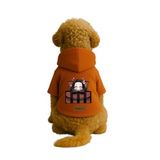 Monopetz Baskılı İçi Polarlı Köpek ve Kedi Kıyafeti & Elbisesi - Turuncu Renk Kapüşonlu Hoodie B8C32, 6XL