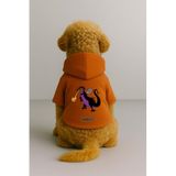 monopetz Baskılı İçi Polarlı Köpek Ve Kedi Kıyafeti & Elbisesi - Turuncu Renk Kapüşonlu Hoodie Ba634 2Xl