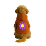Monopetz Baskılı İçi Polarlı Köpek ve Kedi Kıyafeti & Elbisesi - Turuncu Renk Kapüşonlu Hoodie BBF1B, 3XL