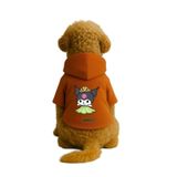 monopetz Baskılı İçi Polarlı Köpek Ve Kedi Kıyafeti & Elbisesi - Turuncu Renk Kapüşonlu Hoodie Bc10D 2Xl