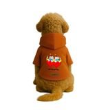 monopetz Baskılı İçi Polarlı Köpek Ve Kedi Kıyafeti & Elbisesi - Turuncu Renk Kapüşonlu Hoodie Bc8A5 5Xl