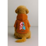 monopetz Baskılı İçi Polarlı Köpek Ve Kedi Kıyafeti & Elbisesi - Turuncu Renk Kapüşonlu Hoodie Bdfc0 3Xl