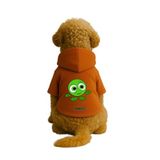 Monopetz Baskılı İçi Polarlı Köpek ve Kedi Kıyafeti & Elbisesi - Turuncu Renk Kapüşonlu Hoodie BF2F8, 4XL