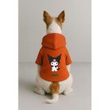 monopetz Baskılı İçi Polarlı Köpek Ve Kedi Kıyafeti & Elbisesi - Turuncu Renk Kapüşonlu Hoodie Bfc9C 3Xl