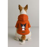 monopetz Baskılı İçi Polarlı Köpek Ve Kedi Kıyafeti & Elbisesi - Turuncu Renk Kapüşonlu Hoodie Bfc9C 6Xl