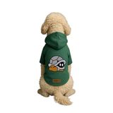 monopetz Baskılı İçi Polarlı Köpek Ve Kedi Kıyafeti & Elbisesi - Yeşil Renk Kapüşonlu Hoodie B0B3B 4Xl