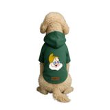 Monopetz Baskılı İçi Polarlı Köpek ve Kedi Kıyafeti & Elbisesi - Yeşil Renk Kapüşonlu Hoodie B1452, 4XL