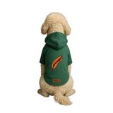 monopetz Baskılı İçi Polarlı Köpek Ve Kedi Kıyafeti & Elbisesi - Yeşil Renk Kapüşonlu Hoodie B1627 5Xl