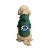 monopetz Baskılı İçi Polarlı Köpek Ve Kedi Kıyafeti & Elbisesi - Yeşil Renk Kapüşonlu Hoodie B280F 2Xl