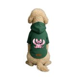monopetz Baskılı İçi Polarlı Köpek Ve Kedi Kıyafeti & Elbisesi - Yeşil Renk Kapüşonlu Hoodie B2Bf2 2Xl