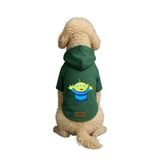 Monopetz Baskılı İçi Polarlı Köpek ve Kedi Kıyafeti & Elbisesi - Yeşil Renk Kapüşonlu Hoodie B51FF, 4XL