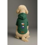 monopetz Baskılı İçi Polarlı Köpek Ve Kedi Kıyafeti & Elbisesi - Yeşil Renk Kapüşonlu Hoodie B5Bb6 2Xl