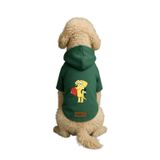 Monopetz Baskılı İçi Polarlı Köpek ve Kedi Kıyafeti & Elbisesi - Yeşil Renk Kapüşonlu Hoodie B5D70, 3XL